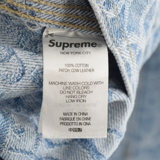 SUPREME シュプリーム 22AW/Script Jacquard Denim Trucker Jacket スクリプト ジャガード  デニムジャケット インディゴブルー