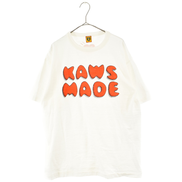 HUMAN MADE(ヒューマンメイド)のHUMAN MADE ヒューマンメイド 21SS KAWS MADE LOGO TEE カウズ ロゴプリント半袖Tシャツ カットソー ホワイト メンズのトップス(Tシャツ/カットソー(半袖/袖なし))の商品写真