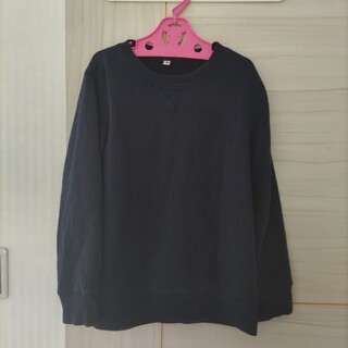 ムジルシリョウヒン(MUJI (無印良品))の無印　トレーナー　紺　ネイビー　130(Tシャツ/カットソー)