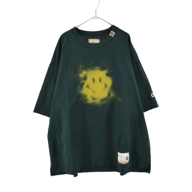 MIHARA YASUHIRO ミハラヤスヒロ Smily Face Printed T-shirt A09TS693 スマイリーフェイスプリント半袖Tシャツ カットソー グリーン