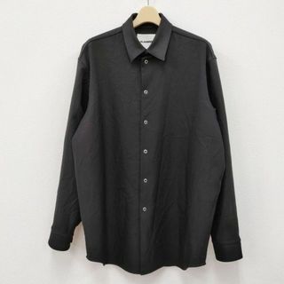 JIL SANDER バンドカラー ノーカラー ボタン シャツ 黒