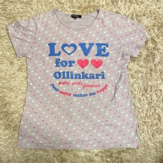 オリンカリ(OLLINKARI)のオリンカリ　OLLINKARI パープル　紫　半袖Tシャツ　半袖　160 ハート(Tシャツ/カットソー)