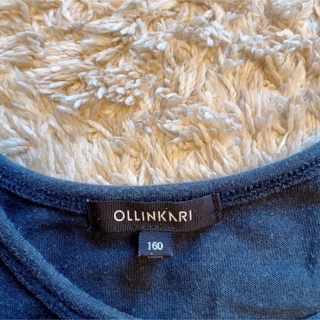 OLLINKARI(オリンカリ)のオリンカリ　OLLINKARI 半袖Tシャツ　Tシャツ　半袖　160 紺　ハート キッズ/ベビー/マタニティのキッズ服女の子用(90cm~)(Tシャツ/カットソー)の商品写真