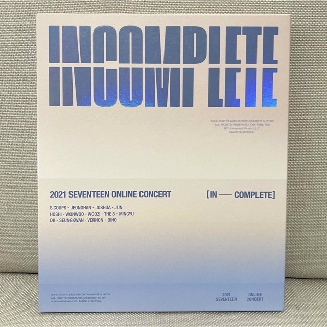 SEVENTEEN incomplete Blu-ray