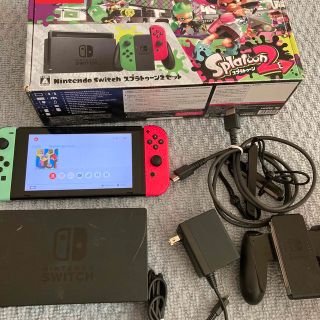 ニンテンドースイッチ(Nintendo Switch)のNintendo Switch スプラトゥーン2セット中古　動作品(携帯用ゲーム機本体)