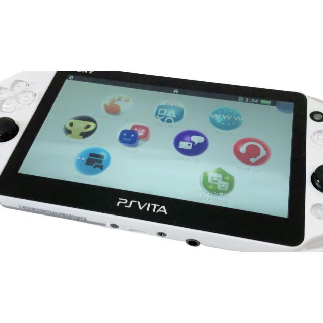 PlayStation Vita(プレイステーションヴィータ)の☆極美品 PSVITA 本体 PCH-2000 グレイシャーホワイト ブラック エンタメ/ホビーのゲームソフト/ゲーム機本体(携帯用ゲーム機本体)の商品写真