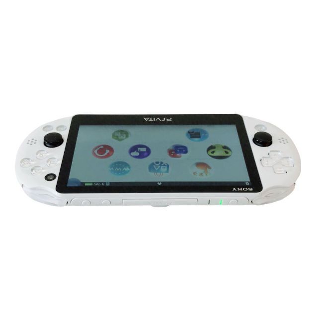 PlayStation Vita(プレイステーションヴィータ)の☆極美品 PSVITA 本体 PCH-2000 グレイシャーホワイト ブラック エンタメ/ホビーのゲームソフト/ゲーム機本体(携帯用ゲーム機本体)の商品写真