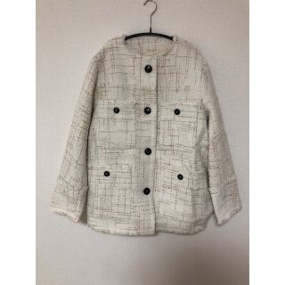 CLANE - CLANE NO COLOR TWEED JACKET ホワイトの通販 by