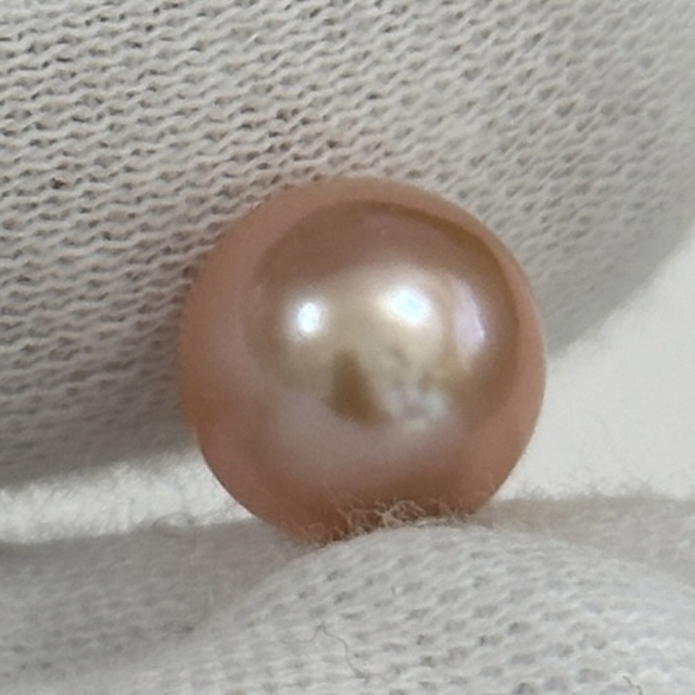 淡水パールピアス　天然色　本真珠