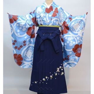 着物袴セット ジュニア用 140～158cm ショート丈 卒業式 NO29487(和服/着物)