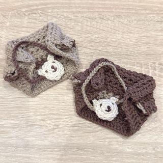 ジャニーズ(Johnny's)の【専用】set♡ちびぬい♡ざっくり編みカーディガン&くまさんポシェット(アイドルグッズ)