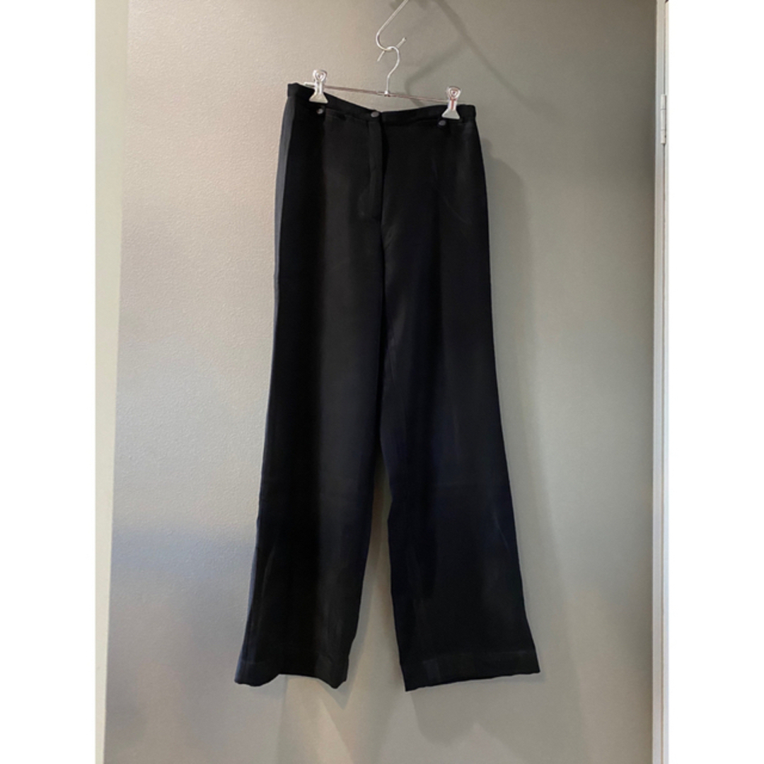 ビンテージ ヨーロッパ 80s 黒 ブラック テロン ラフ パンツ 美品