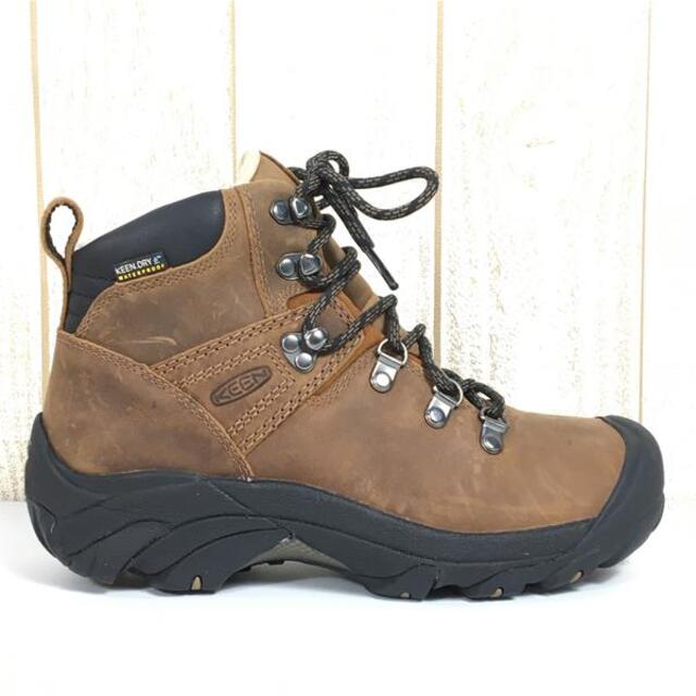 WOMENs 23.5cm  キーン ピレニーズ PYRENEES レザー トレッキングシューズ KEEN 1004156 Syrup ブラウン系