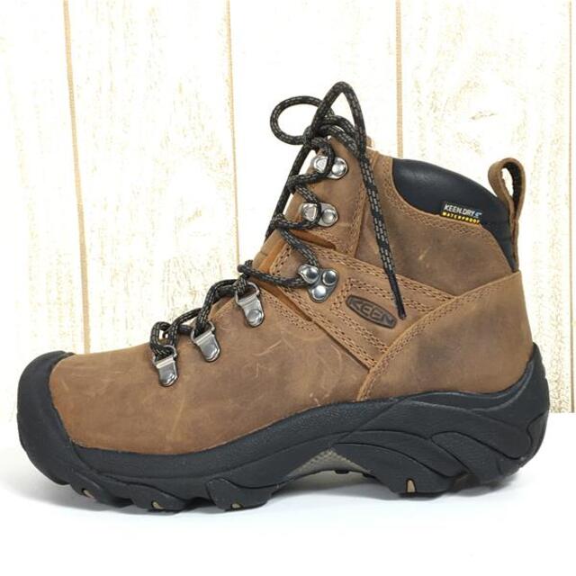 WOMENs 23.5cm  キーン ピレニーズ PYRENEES レザー トレッキングシューズ KEEN 1004156 Syrup ブラウン系