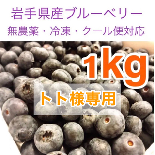 岩手県産ブルーベリー冷凍1kg【無農薬】(フルーツ)