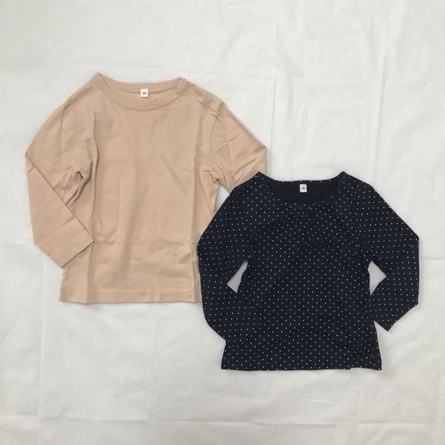 MUJI (無印良品)(ムジルシリョウヒン)の無印　長袖  ロンT  トップス キッズ/ベビー/マタニティのキッズ服女の子用(90cm~)(Tシャツ/カットソー)の商品写真