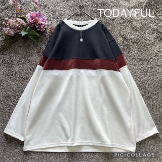 トゥデイフル(TODAYFUL)のTODAYFUL ビッグシルエット　ロングカットソー　スウェット(カットソー(長袖/七分))