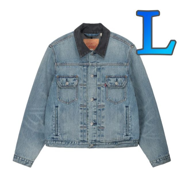 超話題新作 STUSSY JACKET TRUCKER EMBOSSED Levi's Stussy L - G