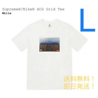 シュプリーム(Supreme)の【新品タグ付】supreme NIKE ACG grid tee White L(Tシャツ/カットソー(半袖/袖なし))