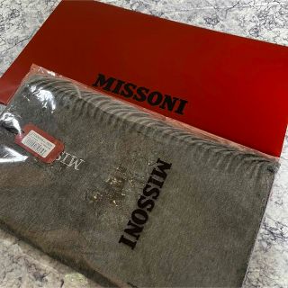 ミッソーニ(MISSONI)の新品 マフラー 専用ケース MISSONI グレー ミッソーニ 未使用 冬物(マフラー/ショール)