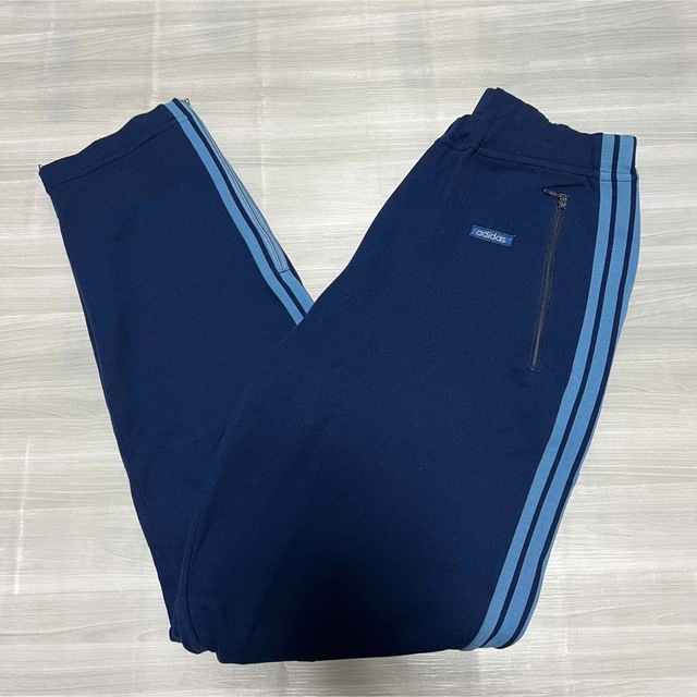 希少】ヴィンテージ adidas トラックパンツ ジャージ 紺×水色 5
