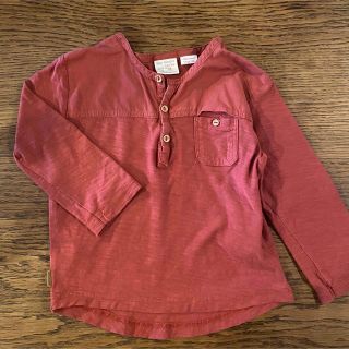 ザラキッズ(ZARA KIDS)のzara baby あずきカラー ロンＴ 90㎝ （半袖にも！）(Tシャツ/カットソー)