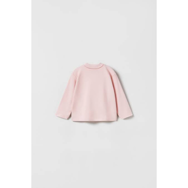 ZARA(ザラ)の一回着用　ZARA 80 無地タートルネックセーター ピンク キッズ/ベビー/マタニティのベビー服(~85cm)(Ｔシャツ)の商品写真