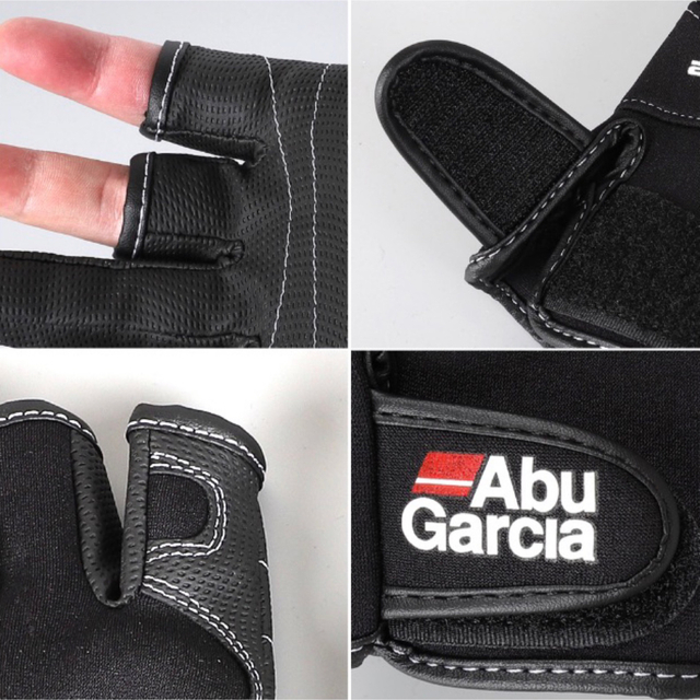 AbuGarcia(アブガルシア)の【新品】Abu Garcia アブガルシア ストレッチグローブ ＆ おまけ付！ スポーツ/アウトドアのフィッシング(ウエア)の商品写真