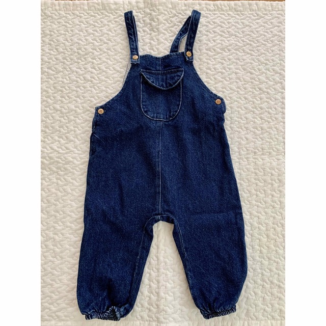 ZARA KIDS(ザラキッズ)のZARA BABY インディゴデニムオーバーオール キッズ/ベビー/マタニティのベビー服(~85cm)(ロンパース)の商品写真