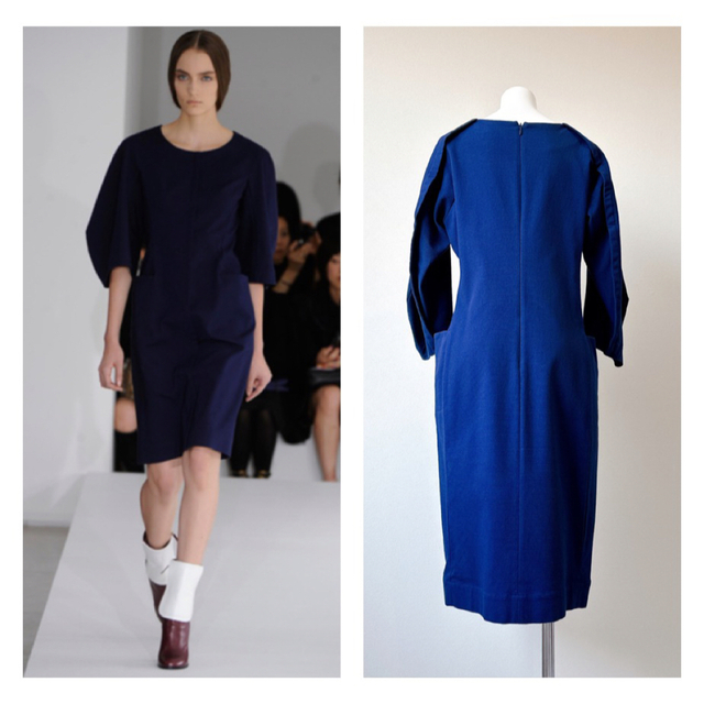 Jil Sander(ジルサンダー)のjil sander ジルサンダー　コクーンスリーブ　コットン　ワンピース レディースのワンピース(ひざ丈ワンピース)の商品写真