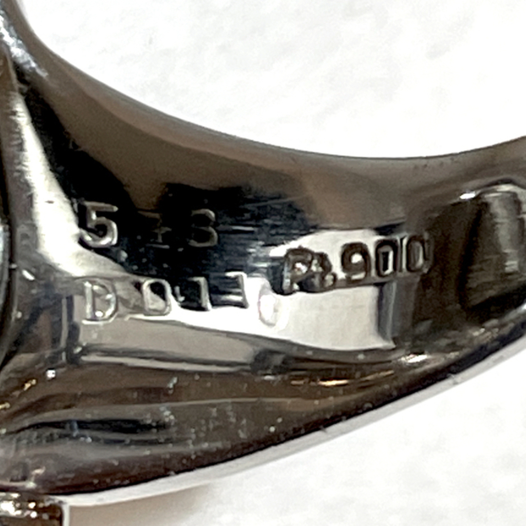 ☆Pt900 ボルダーオパール5.18ct&ダイヤ付きリング☆ レディースのアクセサリー(リング(指輪))の商品写真