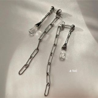 雫デザインピアスSV　アダムエロぺ ザラ トゥデイフル ameri　お好きにも(ピアス)