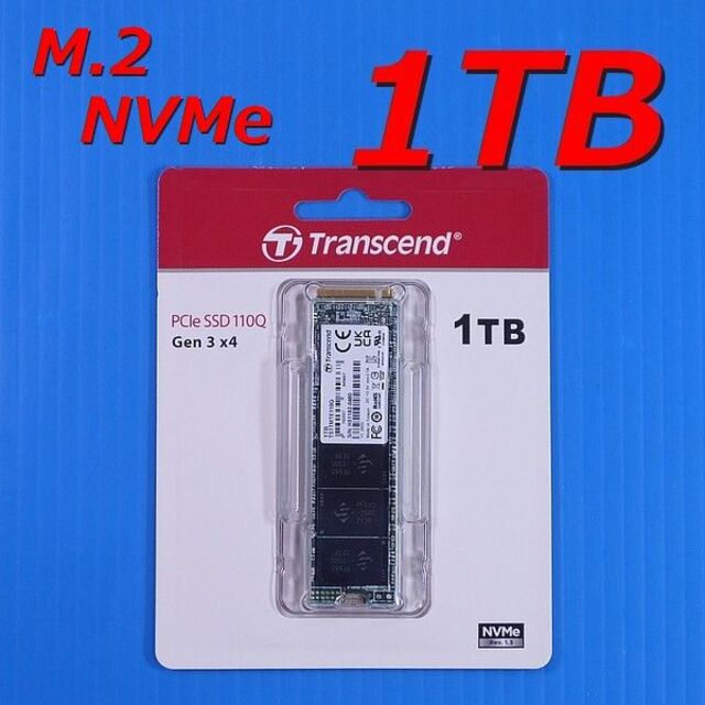 【SSD 1TB】Transcend M.2 NVMe TS1TMTE110QPCパーツ