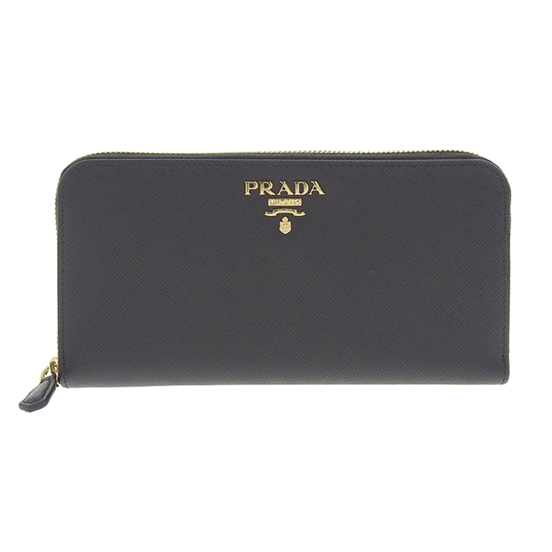 プラダ PRADA 長財布 ラウンドファスナー サフィアーノ レザー ブラック 1ML506 中古 新入荷 OBB0475 品揃え豊富で 