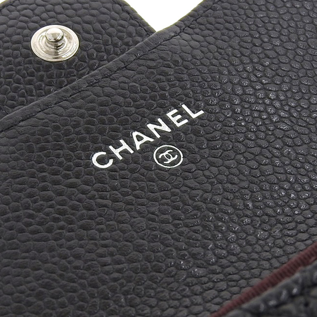 シャネル CHANEL マトラッセ カードケース 名刺入れ キャビアスキン ブラック 25番台  新入荷 CH0846