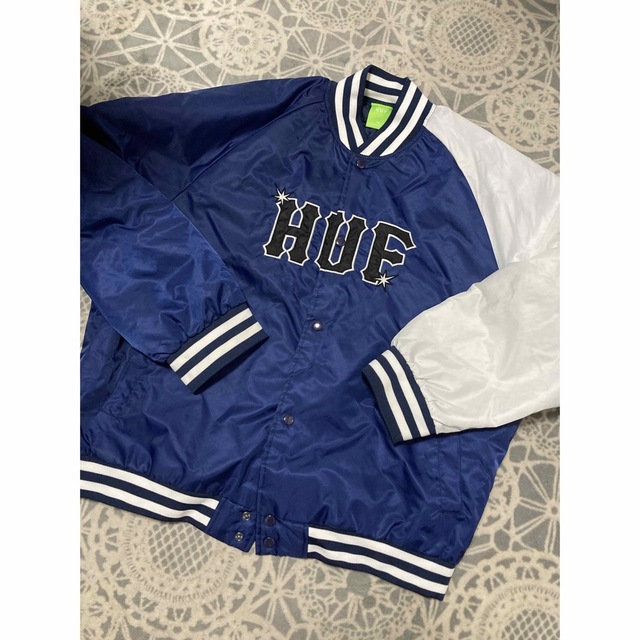 HUF ハフ 20周年 フロントロゴデザイン ナイロン スタジャン XLサイズ-