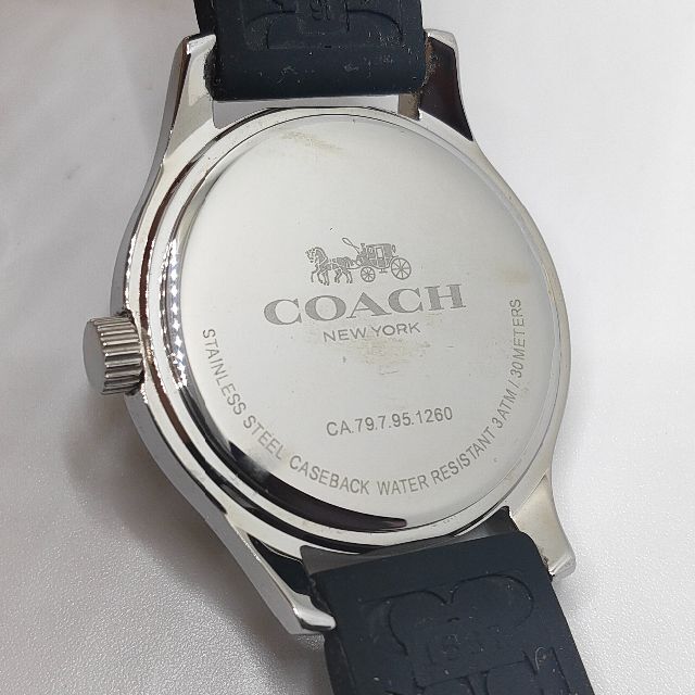 COACH(コーチ)のCOACH　コーチ　シグネチャー柄　メンズ腕時計　ラバーベルト　ユニセックス メンズの時計(腕時計(アナログ))の商品写真