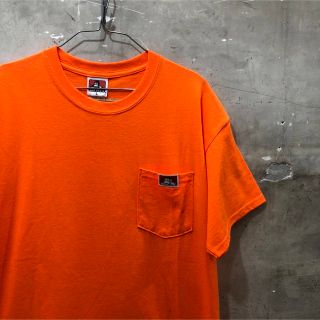 ベンデイビス(BEN DAVIS)の展示品未使用ベンデイビス ポケT ポケットオレンジ Tシャツ BEN DAVIS(Tシャツ/カットソー(半袖/袖なし))