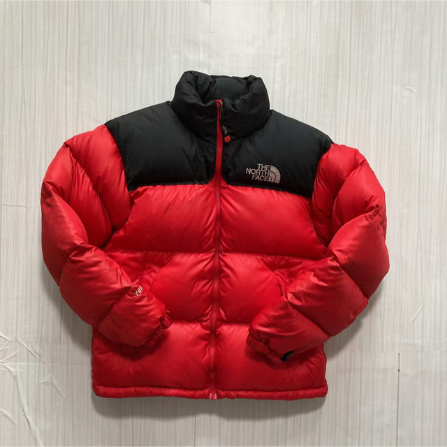 THE NORTH FACE ダウンジャケット ヌプシ メンズ レッド アウター