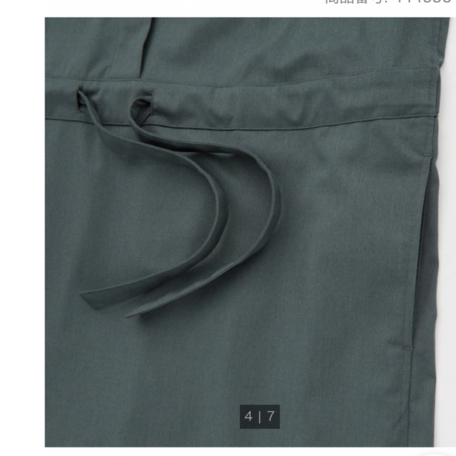 UNIQLO(ユニクロ)のユニクロ　ドローストリングシャツワンピース(長袖) 黒　L レディースのワンピース(ひざ丈ワンピース)の商品写真