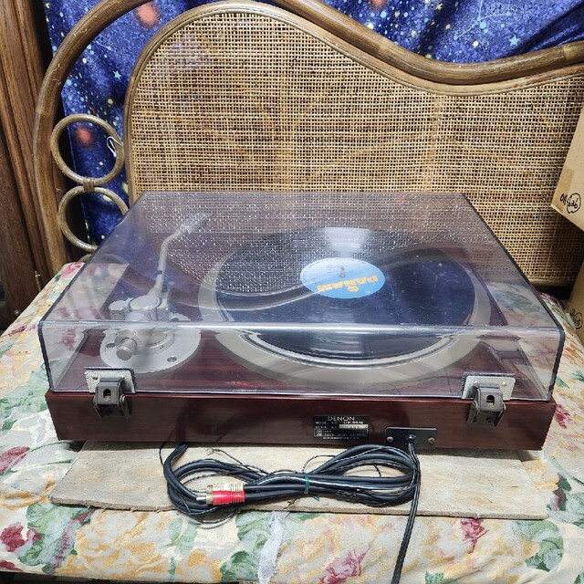レストア超美品!新品カートリッジ付!DENONレコードプレーヤーDP-55M