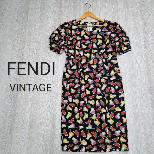 FENDI - FENDI フェンディ サマー ポップ コットン ドレス vintage レトロ