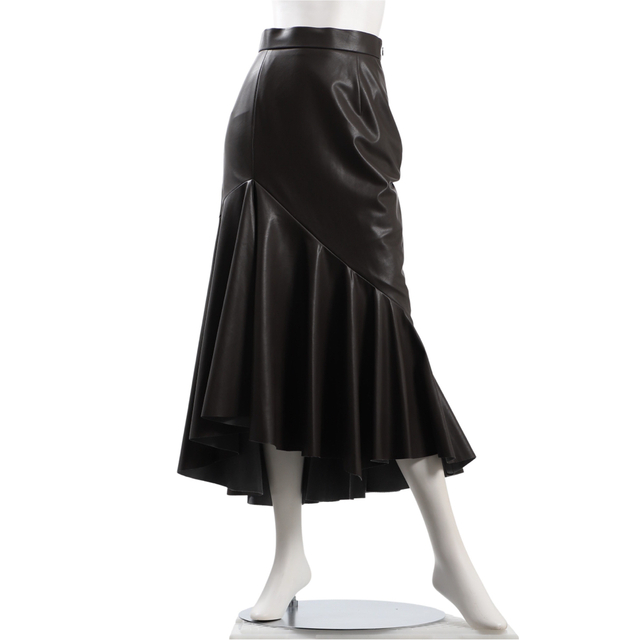 FRAY I.D(フレイアイディー)のFRAY I.Dラッフルアシメマーメイドスカート1（メーカーサイズ）ブラウン  レディースのスカート(ロングスカート)の商品写真