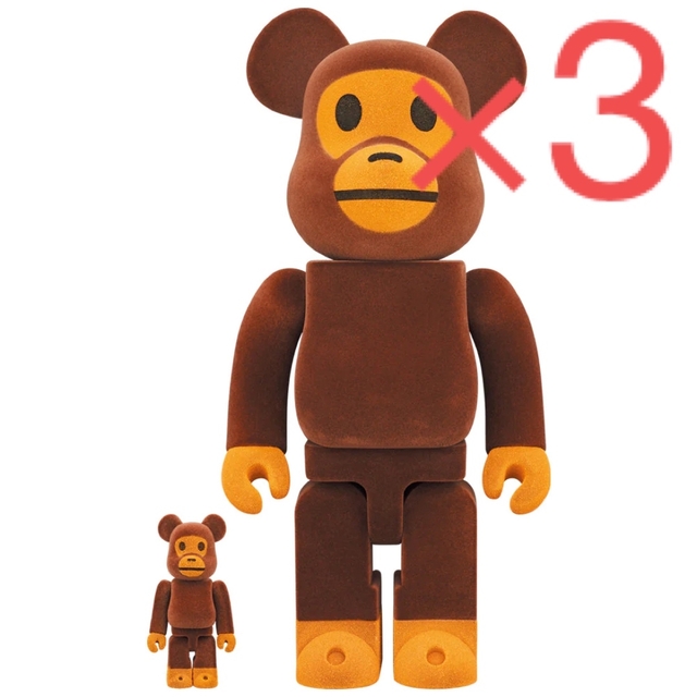 BE@RBRICK BABY MILO Flocky Ver 100％&400％