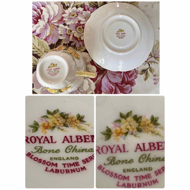 ROYAL ALBERT(ロイヤルアルバート)の【レア美品】ロイヤルアルバート★ラバーナム★C/S インテリア/住まい/日用品のキッチン/食器(食器)の商品写真