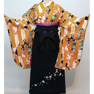 着物袴セット ジュニア用へ直し 135～150cm 袴色変更可能 NO31389(和服/着物)