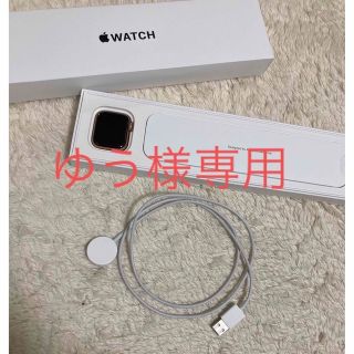 アップルウォッチ(Apple Watch)のゆう様専用　美品☆APPLE WATCH SE 40 ピンクゴールド　バンド無し(腕時計)