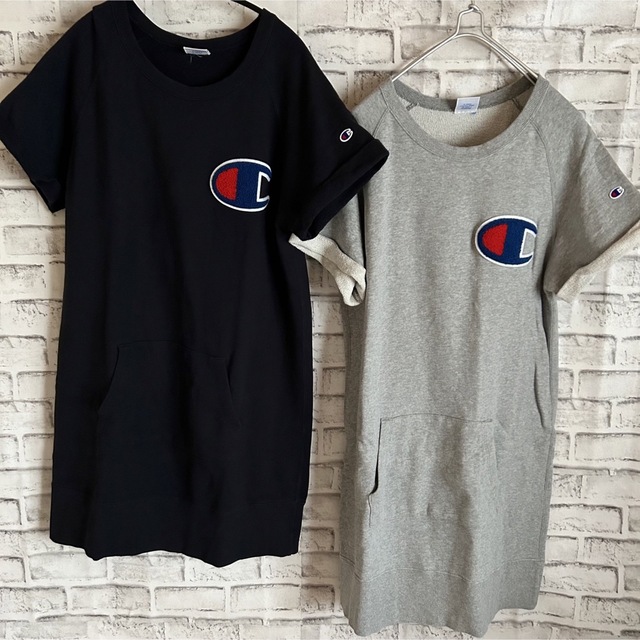 Champion(チャンピオン)のチャンピオン ロデオクラウンズ ワンピース 2枚セット ネイビー グレー M レディースのワンピース(ミニワンピース)の商品写真