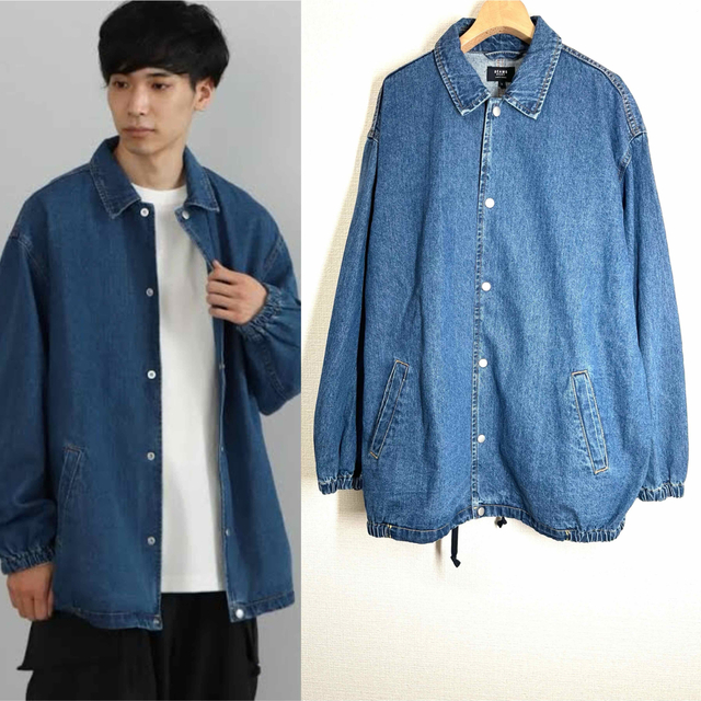 BEAMS(ビームス)のBEAMS HEART ビームス デニム コーチ Denim ジャケット JKT メンズのジャケット/アウター(Gジャン/デニムジャケット)の商品写真