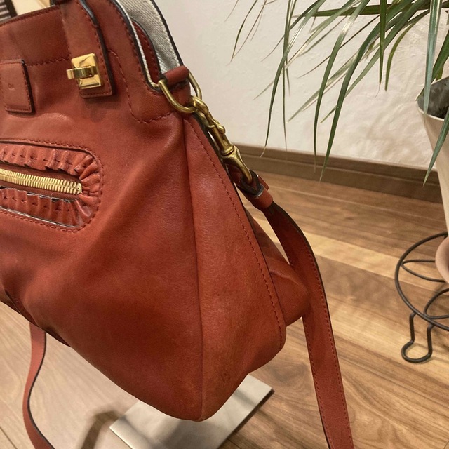 Chloe(クロエ)のChloe クロエ 2way ショルダーバッグ トートバッグ 本革 金具 RED レディースのバッグ(ショルダーバッグ)の商品写真